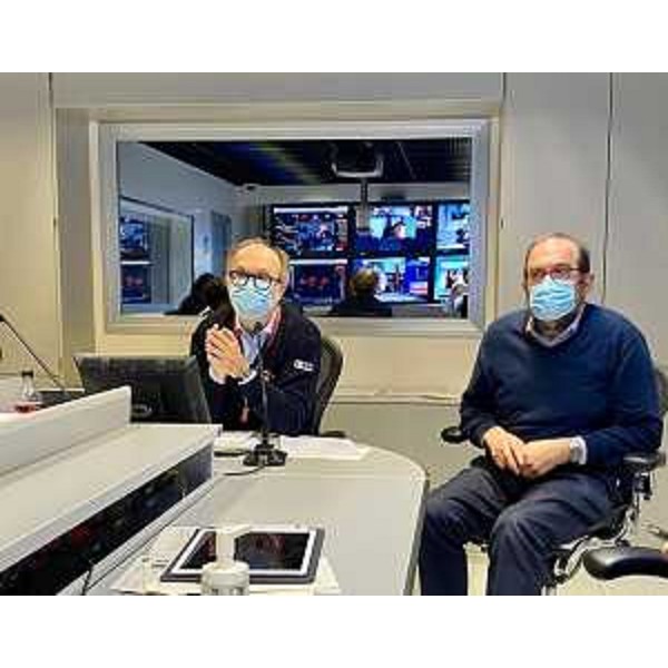 Il vicegovernatore della Regione FVG, Riccardo Riccardi, collegato in video conferenza con enti gestori servizi per persone disabili. (Foto ARC Regione FVG)