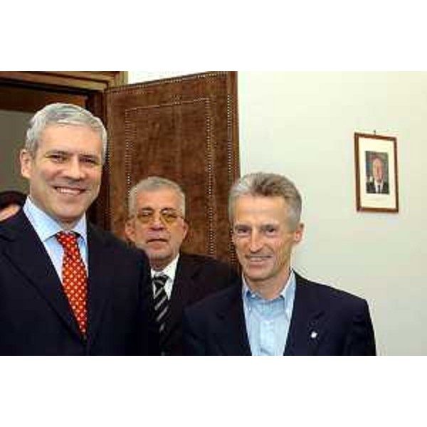 Riccardo Illy (Presidente Regione Friuli Venezia Giulia) incontra Boris Tadic (Presidente della Serbia) (Trieste, 13/05/05)