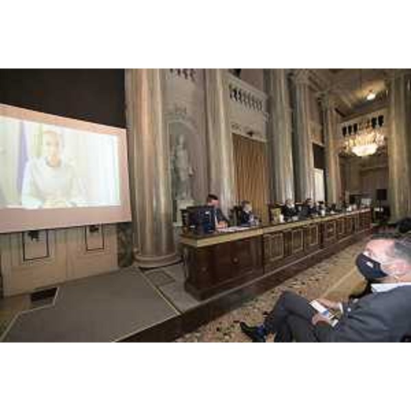 Un momento della presentazione del progetto del Parco del Mare alla Camera di commercio della Venezia Giulia. - Un momento della presentazione del progetto del Parco del Mare alla Camera di commercio della Venezia Giulia.