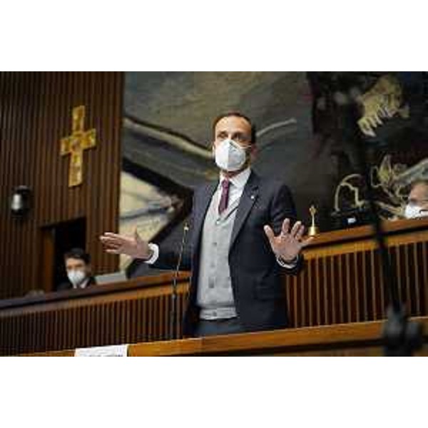 Il governatore Massimiliano Fedriga - Il governatore Massimiliano Fedriga