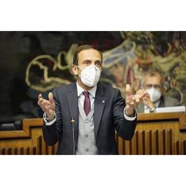 Il governatore Massimiliano Fedriga - Il governatore Massimiliano Fedriga