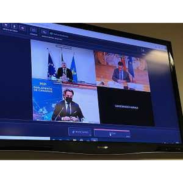 L'intervento di Zanin durante la sessione plenaria della Calre - L'intervento di Zanin durante la sessione plenaria della Calre