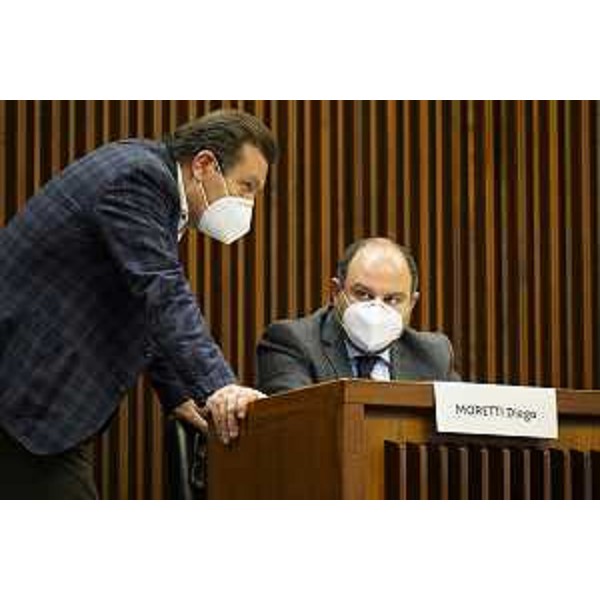 Enzo Marsilio e Diego Moretti (Pd) - Enzo Marsilio e Diego Moretti (Pd)