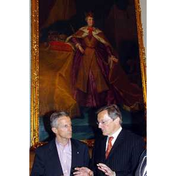 Riccardo Illy (Presidente Regione Friuli Venezia Giulia) con il Cancelleire Wolfgang Schussel (Vienna, 04/05/05)