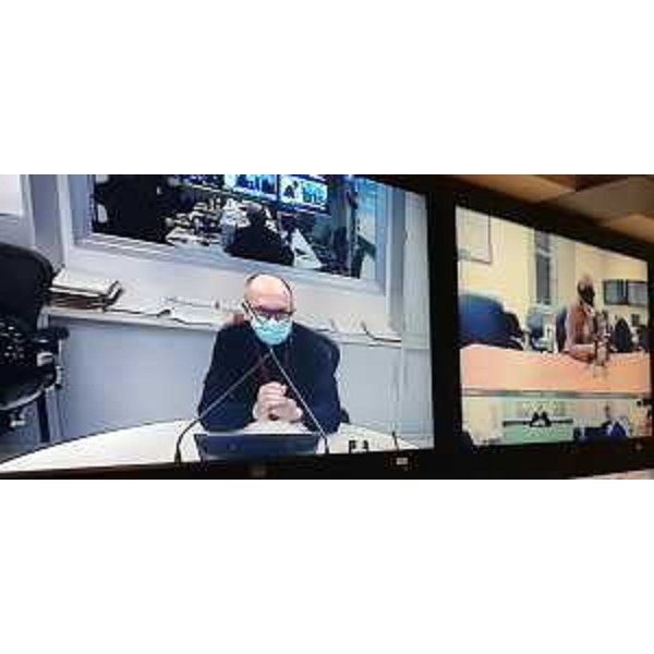 Il vicegovernatore Riccardo Riccardi durante la videoconferenza con i prefetti - Il vicegovernatore Riccardo Riccardi durante la videoconferenza con i prefetti