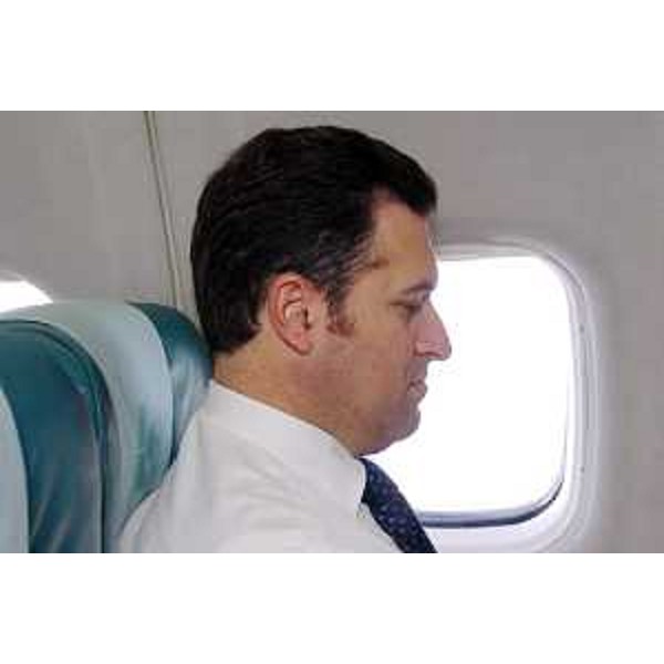 Franco Iacop (Assessore regionale per le relazioni internazionali, comunitarie e autonomie locali) in aereo 