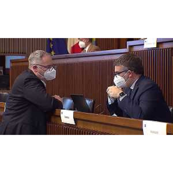 Mauro Bordin (a sinistra) e l'assessore Pierpaolo Roberti - Mauro Bordin (a sinistra) e l'assessore Pierpaolo Roberti