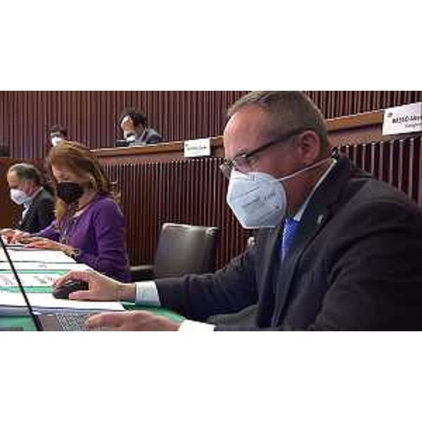 Il capogruppo Giuseppe Nicoli (FI), insieme alla collega forzista Mara Piccin - Il capogruppo Giuseppe Nicoli (FI), insieme alla collega forzista Mara Piccin