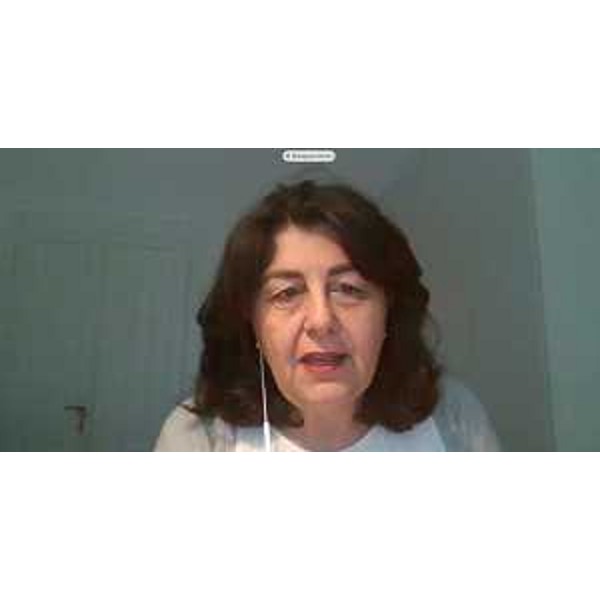 Mariagrazia Santoro (Pd), in videocollegamento durante i lavori della III Commissione consiliare - Mariagrazia Santoro (Pd), in videocollegamento durante i lavori della III Commissione consiliare