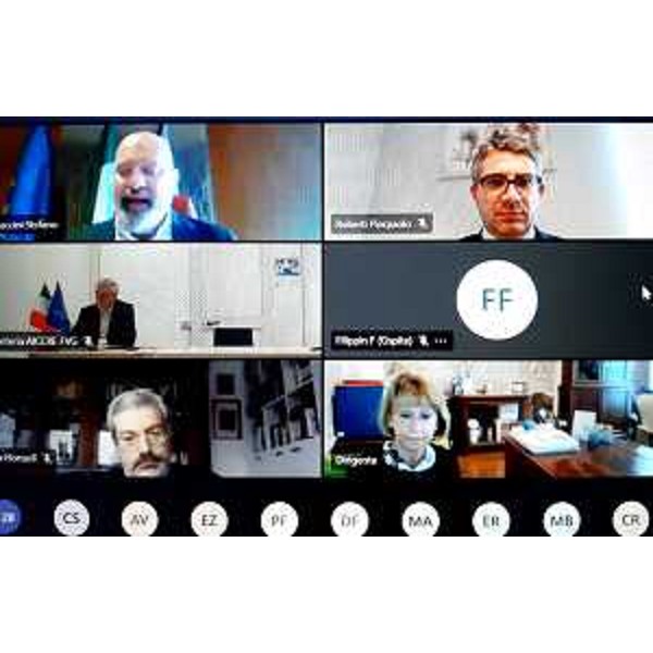 Lassessore regionale alle Autonomie locali Pierpaolo Roberti interviene in videoconferenza allapertura del congresso regionale dellAssociazione italiana per il Consiglio dei Comuni e delle Regioni dEuropa (Aiccre) - Lassessore regionale alle Autonomie locali Pierpaolo Roberti interviene in videoconferenza allapertura del congresso regionale dellAssociazione italiana per il Consiglio dei Comuni e delle Regioni dEuropa (Aiccre)