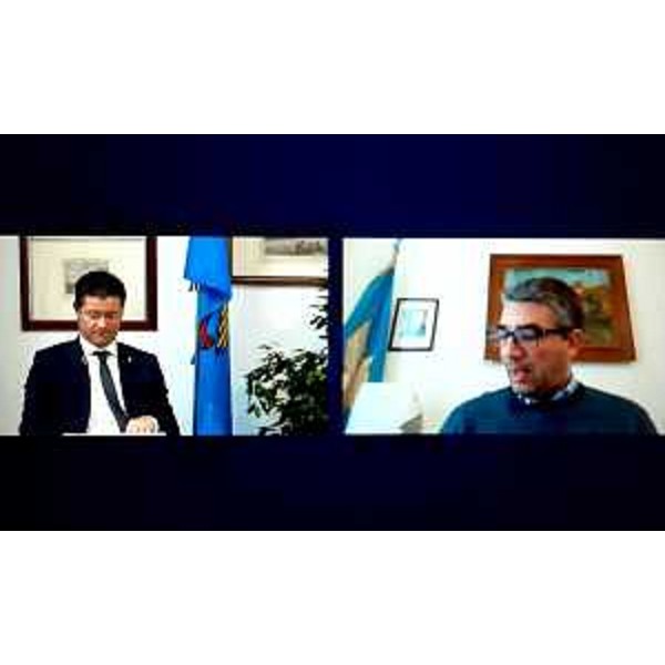 L'assessore regionale alle Lingue minoritarie Pierpaolo Roberti interviene al convegno dell'Assemblea della comunità linguistica friulana (Aclif) con il presidente Markus Maurmair - L'assessore regionale alle Lingue minoritarie Pierpaolo Roberti interviene al convegno dell'Assemblea della comunità linguistica friulana (Aclif) con il presidente Markus Maurmair