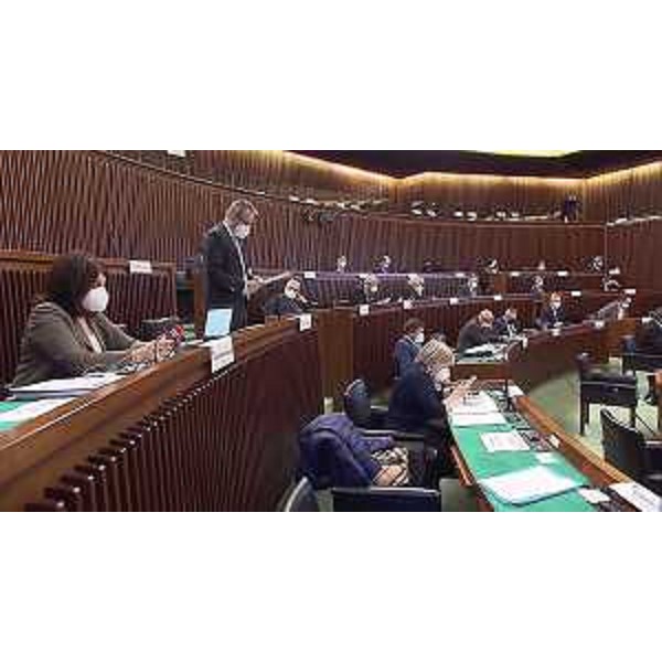 Aula durante l'intervento di Francesco Russo (Pd) - Aula durante l'intervento di Francesco Russo (Pd)