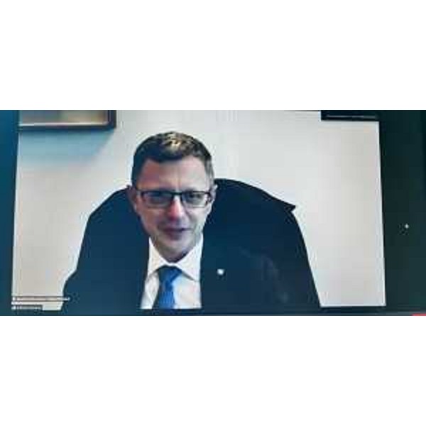 L'assessore regionale alle Risorse agroalimentari, Stefano Zannier, in videocollegamento all'anteprima di NovelFarm. - L'assessore regionale alle Risorse agroalimentari, Stefano Zannier, in videocollegamento all'anteprima di NovelFarm.