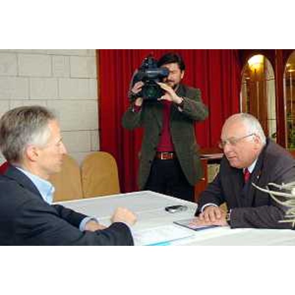 Riccardo Illy (Presidente Regione Friuli Venezia Giulia) e Franz Schausberger (presidente dell'Istituto delle Regioni d'Europa IRE) (Parenzo, 30/03/05) 
