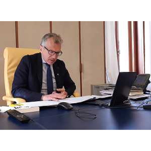 Il presidente del Cr Fvg, Piero Mauro Zanin, durante la riunione del Tavolo Rai-Regione - Il presidente del Cr Fvg, Piero Mauro Zanin, durante la riunione del Tavolo Rai-Regione