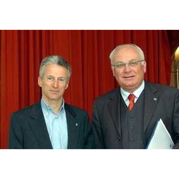 Riccardo Illy (Presidente Regione Friuli Venezia Giulia) e Franz Schausberger (presidente dell'Istituto delle Regioni d'Europa IRE) (Parenzo, 30/03/05) 