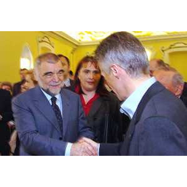 Riccardo Illy (Presidente Regione Friuli Venezia Giulia) e Stjepan Mesic (presidente della Repubblica di Croazia) (Parenzo, 30/03/05)