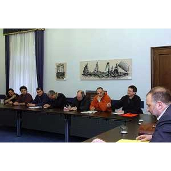 Roberto Cosolini (Assessore Regionale al lavoro, formazione, università e ricerca) alla conferenza stampa sul laboratorio biologia marina (Trieste, 09/03/05)