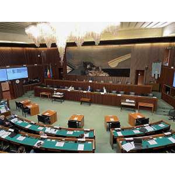 Le postazioni dei consiglieri di opposizione nell'aula del Consiglio regionale - Le postazioni dei consiglieri di opposizione nell'aula del Consiglio regionale