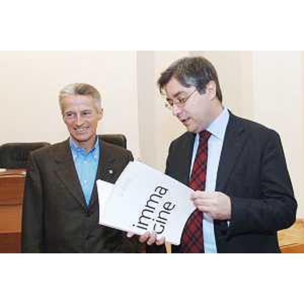 Riccardo Illy (Presidente Regione Friuli Venezia Giulia) e Francesco Peroni (Rettore Università Trieste) all'Università di Trieste. (Trieste 13/12/07) 