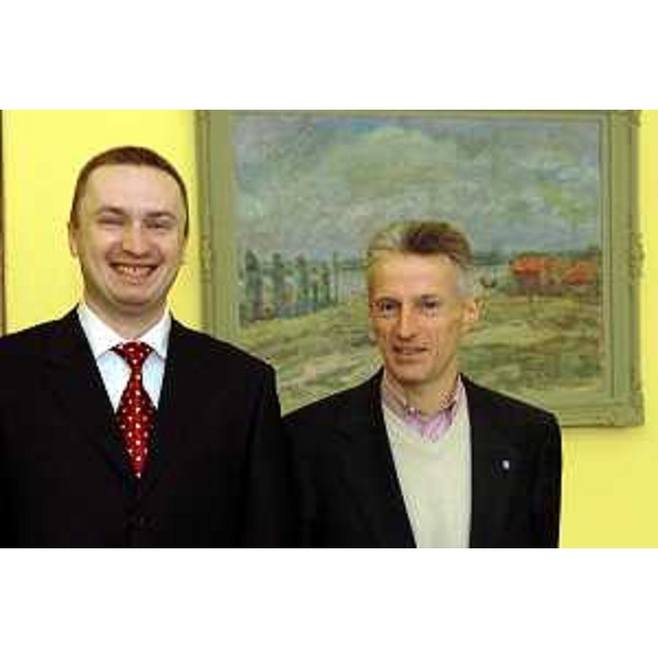 Riccardo Illy (Presidente Regione Friuli Venezia Giulia) e Bojan Pajtic (Presidente Vojvodina, Provincia autonoma della Repubblica Serba) (Novi Sad, 02/03/05)