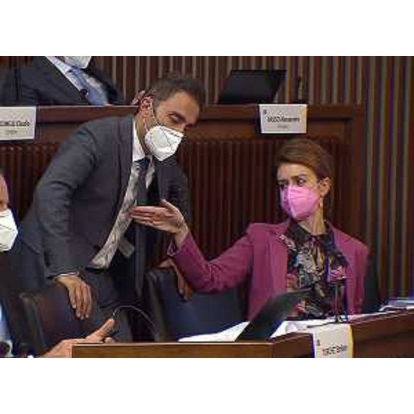 Mara Piccin (FI) con Stefano Mazzolini (Lega) - Mara Piccin (FI) con Stefano Mazzolini (Lega)