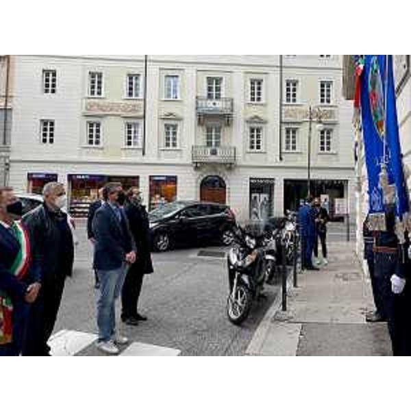 Claudio Giacomelli alla commemorazione in via Imbriani, a Trieste - Claudio Giacomelli alla commemorazione in via Imbriani, a Trieste