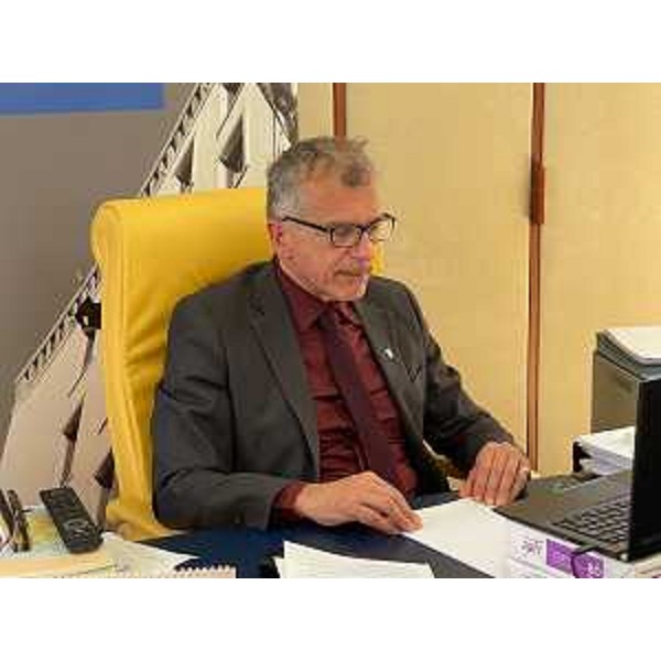 Il presidente del Cr Fvg, Piero Mauro Zanin, durante la videoconferenza Civex - Il presidente del Cr Fvg, Piero Mauro Zanin, durante la videoconferenza Civex
