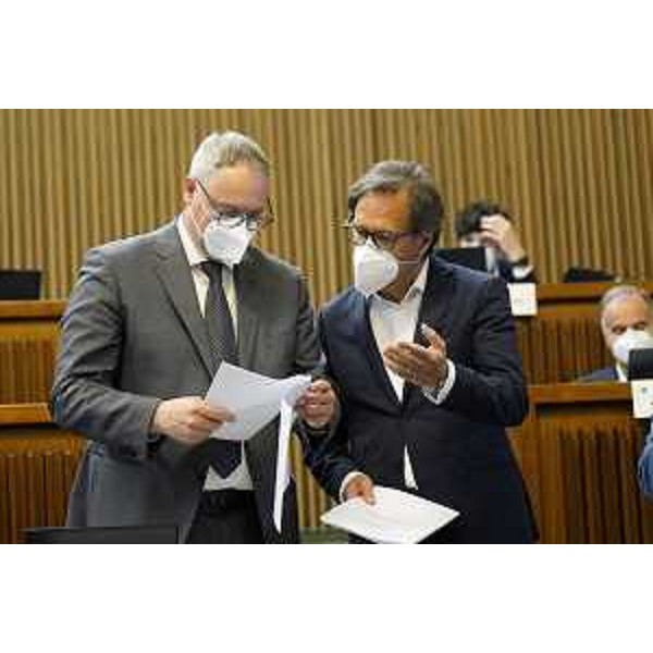 Mauro Bordin (Lega) con Mauro Di Bert (PrFvg/ar) - Mauro Bordin (Lega) con Mauro Di Bert (PrFvg/ar)