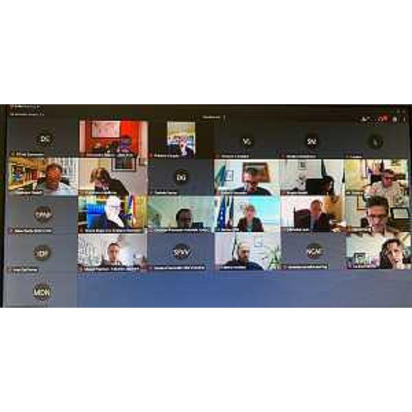 Un momento della riunione in videoconferenza - Un momento della riunione in videoconferenza