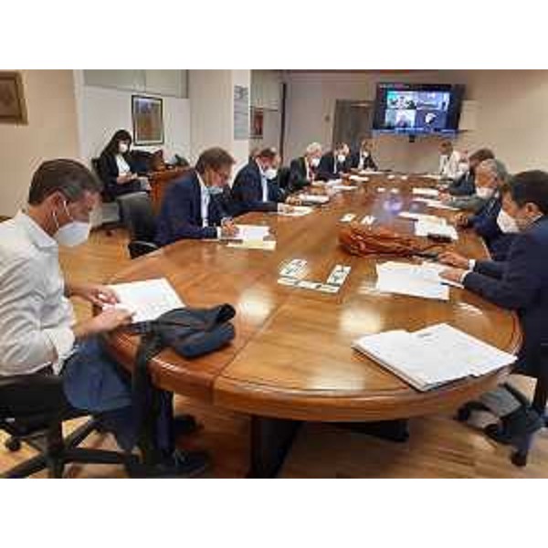 La riunione della conferenza dei capigruppo, tenutasi a Udine - La riunione della conferenza dei capigruppo, tenutasi a Udine