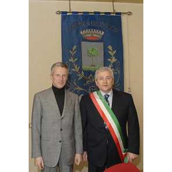 Riccardo Illy (Presidente Regione Friuli Venezia Giulia) con Marcellino Strizzolo (Sindaco Bicinicco). (Bicinicco 11/01/08)