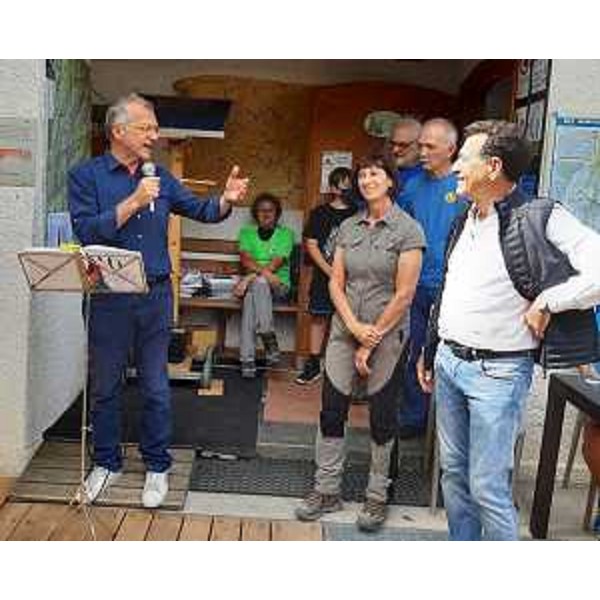 Il presidente del Consiglio regionale, Piero Mauro Zanin, interviene al rifugio Pordenone, a Cimolais. - Il presidente del Consiglio regionale, Piero Mauro Zanin, interviene al rifugio Pordenone, a Cimolais.