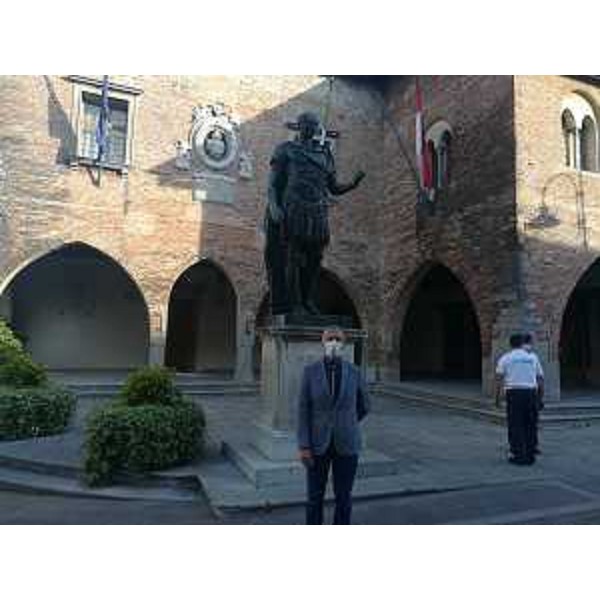 Il presidente Piero Mauro Zanin oggi a Cividale - Il presidente Piero Mauro Zanin oggi a Cividale