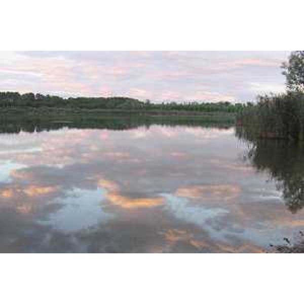Nubi al tramonto si riflettono nel Lago di Ragogna (Udine). Foto: Archivio del Corpo forestale regionale - Marco Pradella