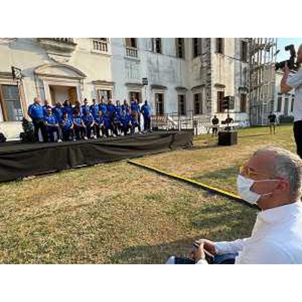 La consegna delle medaglia alla squadra nazionale di softball, a Villa Manin di Passariano - La consegna delle medaglia alla squadra nazionale di softball, a Villa Manin di Passariano