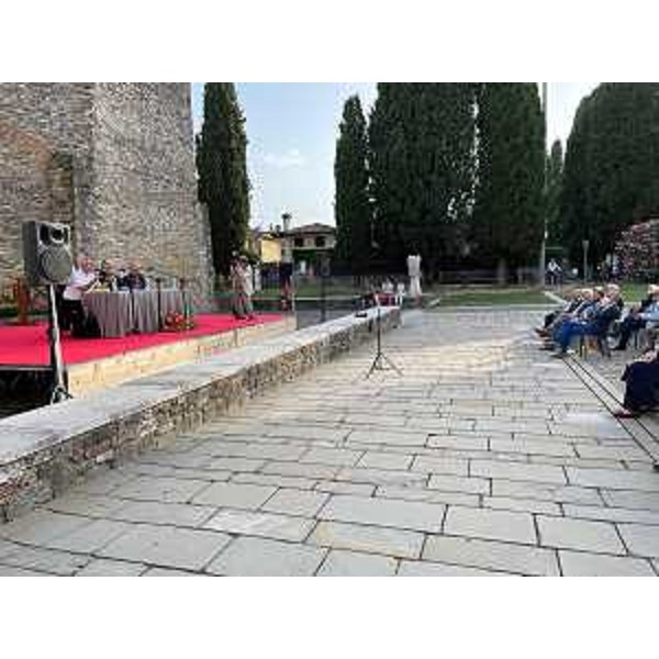 Una fase della lectio magistralis ad Aquileia - Una fase della lectio magistralis ad Aquileia