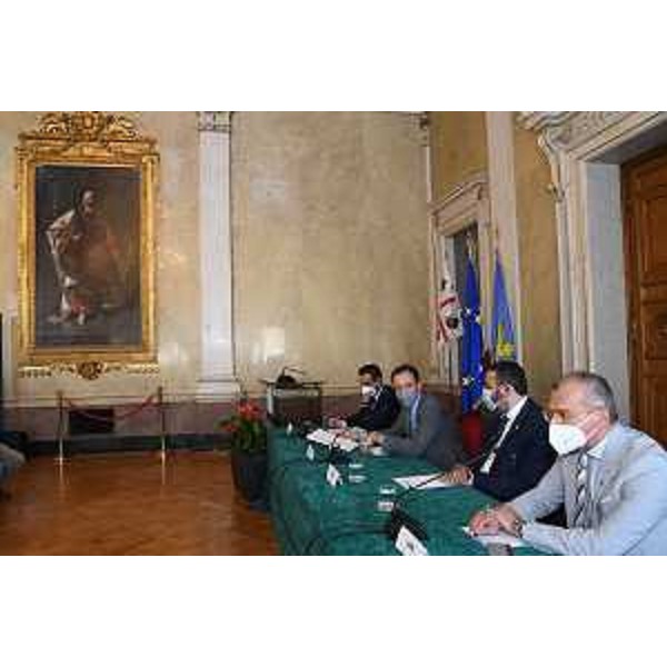 Il presidente Pais, il governatore Fedriga, il senatore Doria e il presidente Zanin. - Il presidente Pais, il governatore Fedriga, il senatore Doria e il presidente Zanin.