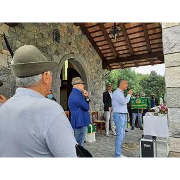 Il discorso del presidente Zanin prima della messa nella chiesetta alpina - Il discorso del presidente Zanin prima della messa nella chiesetta alpina