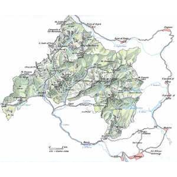 Mappa del Parco naturale regionale delle Dolomiti Friulane. Foto: Archivio del Corpo forestale regionale - Elena Missio