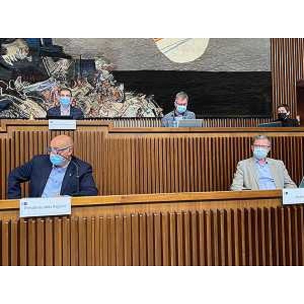 Il vicepresidente della IV Commissione, Lorenzo Tosolini (Lega), e l'assessore regionale alla Montagna, Stefano Zannier - Il vicepresidente della IV Commissione, Lorenzo Tosolini (Lega), e l'assessore regionale alla Montagna, Stefano Zannier