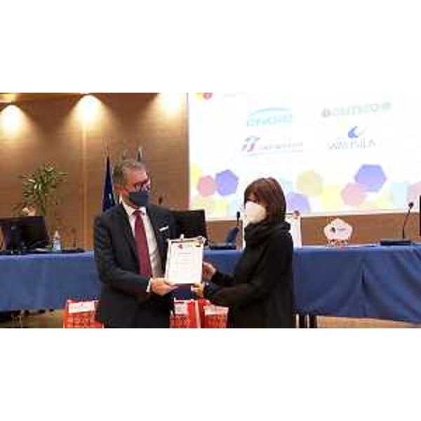 L'assessore regionale al Lavoro Alessia Rosolen alla consegna del premio PerCoRSI in FVG 2 - Udine, 15 ottobre 2021 - L'assessore regionale al Lavoro Alessia Rosolen alla consegna del premio PerCoRSI in FVG 2 - Udine, 15 ottobre 2021