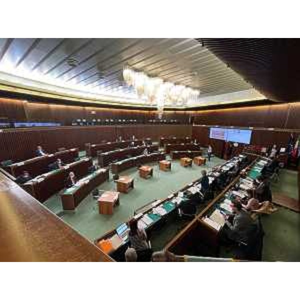 I consiglieri della I Commissione durante i lavori sull'Assestamento Bis - I consiglieri della I Commissione durante i lavori sull'Assestamento Bis