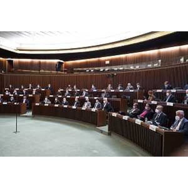 L'Aula durante i lavori - L'Aula durante i lavori