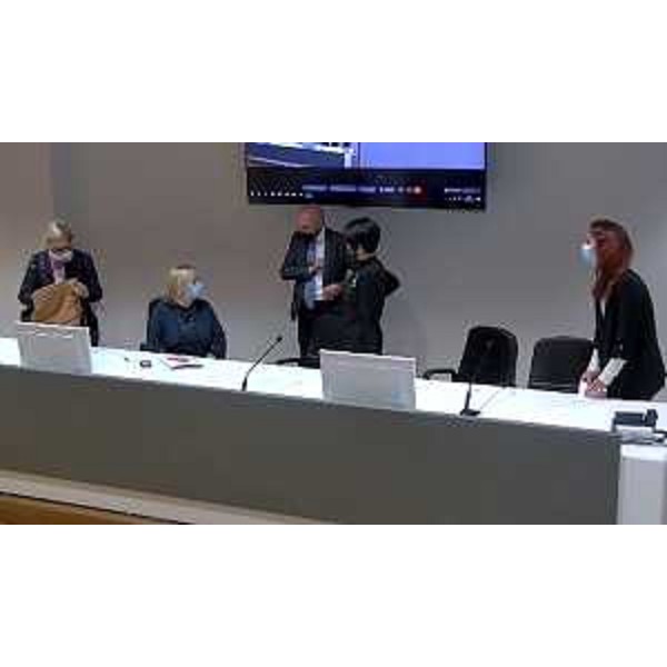 Un momento della conferenza stampa a Udine - Un momento della conferenza stampa a Udine