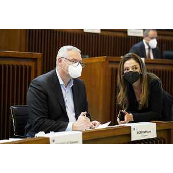 Mauro Bordin (Lega), insieme alla collega di partito Maddalena Spagnolo - Mauro Bordin (Lega), insieme alla collega di partito Maddalena Spagnolo