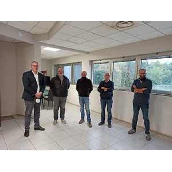 Mauro Bordin (primo da sinistra) durante la visita all'azienda Milocco - Mauro Bordin (primo da sinistra) durante la visita all'azienda Milocco