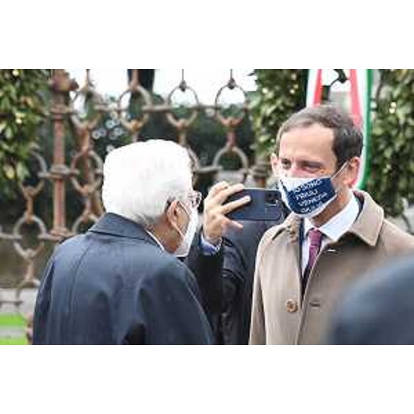 Il Presidente della Repubblica Sergio Mattarella e il governatore del Friuli Venezia Giulia Massimiliano Fedriga - Il Presidente della Repubblica Sergio Mattarella e il governatore del Friuli Venezia Giulia Massimiliano Fedriga