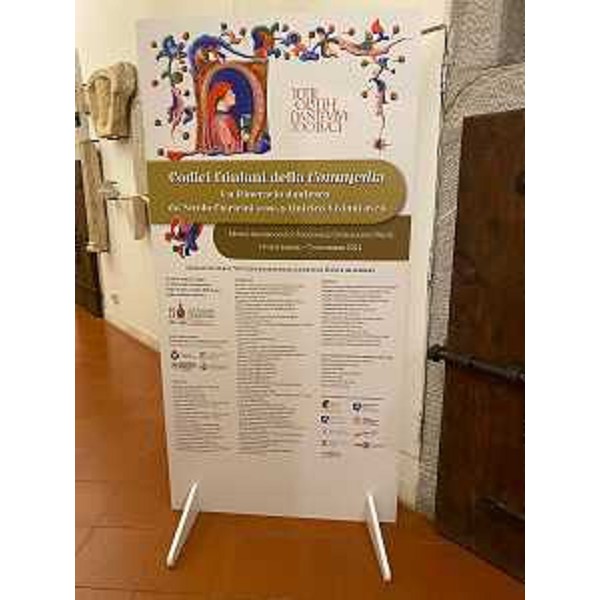 Il manifesto della mostra "Tutte quelle vive luci. Codici miniati della Commedia". - Il manifesto della mostra "Tutte quelle vive luci. Codici miniati della Commedia".