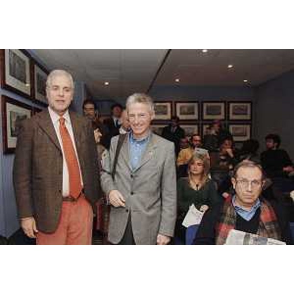 Roberto Formigoni (Presidente Lombardia) e Riccardo Illy (Presidente Friuli Venezia Giulia) in occasione del dibattito sul federalismo nell'ambito degli "Incontri di formazione politica" promossi dai giovani del Circolo del Buon Governo a Milano. (Milano 21/01/08)
